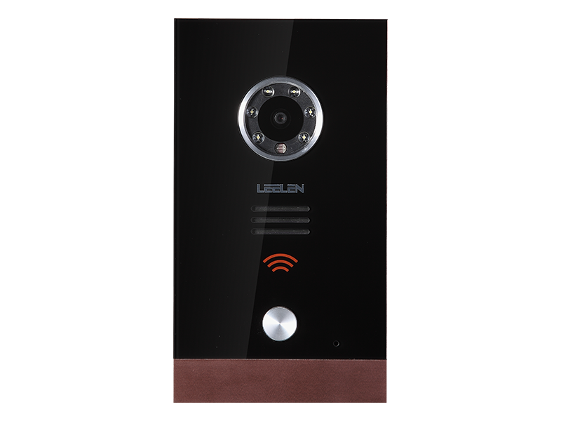 Camera mở khóa từ xa Máy liên lạc ngoài trời màu đen với thẻ IC và các nút cơ