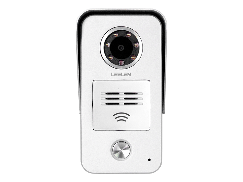 Camera mở khóa từ xa Máy liên lạc ngoài trời màu trắng với thẻ IC và các nút cơ