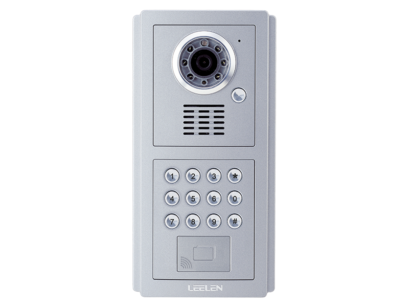 Camera mở khóa từ xa Máy liên lạc ngoài trời màu trắng với nút cơ thẻ IC